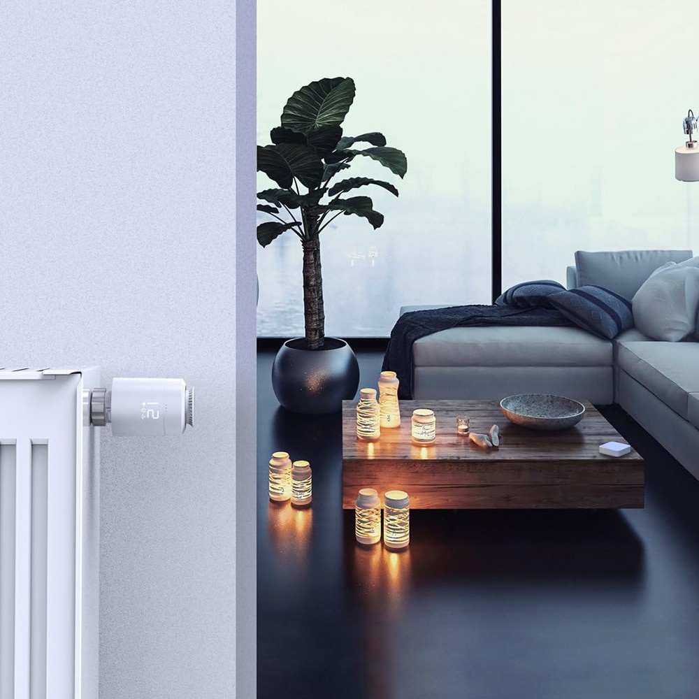 Set control incalzire HAMA 176662, 2 termostate, unitate de control, Wi-Fi, alb