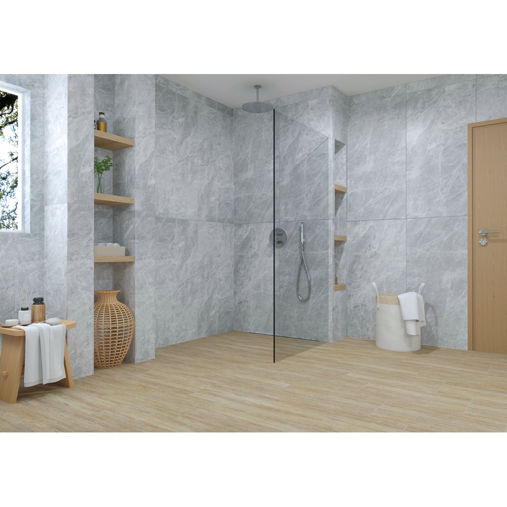 Gresie interior/exterior Focus, gri deschis, portelanata, 60 x 120 cm, 1.44 mp/cutie, PEI 3