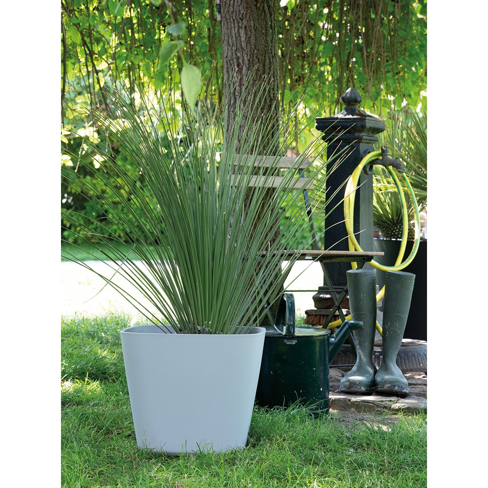 Ghiveci plante DEROMA Quadro, D28 cm, plastic, gri deschis