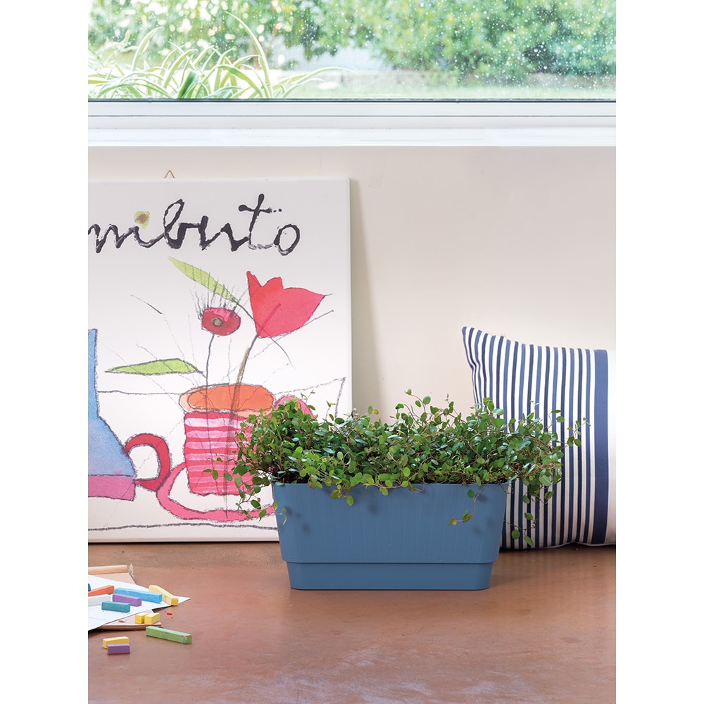 Jardiniera DEROMA Plisse, D30 cm, albastru