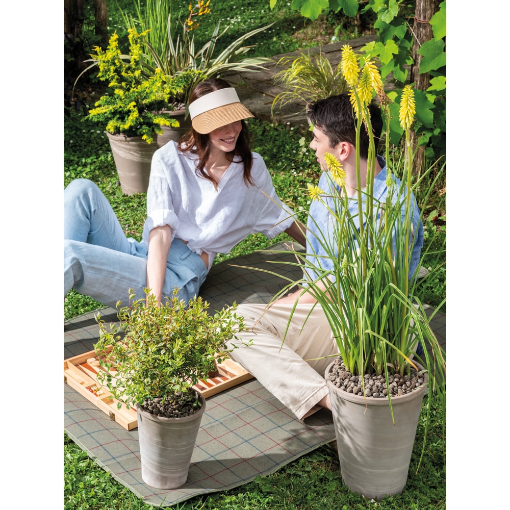 Ghiveci DEROMA Duo Long Tom, D25 cm, grafit