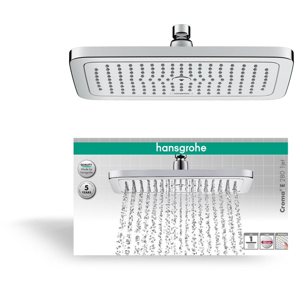 Palarie dus Hansgrohe Croma E 280 26257000, 1 functie, crom