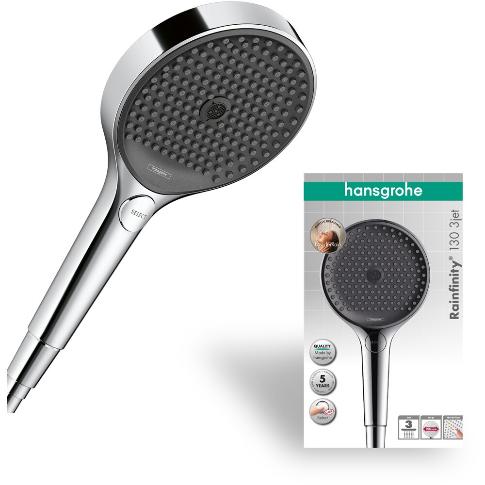 Para dus Hansgrohe Rainfinity 130 26864000, 3 functii, crom