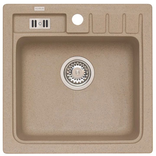 Chiuveta bucatarie ALVEUS Niagara 20 G55, 1 cuva, compozit granit, bej