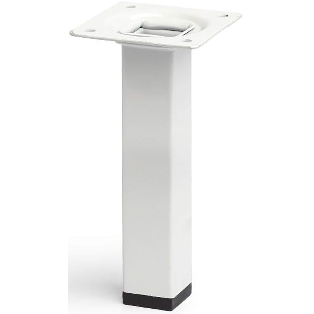 Picior mobila 400, otel, 15 cm, alb