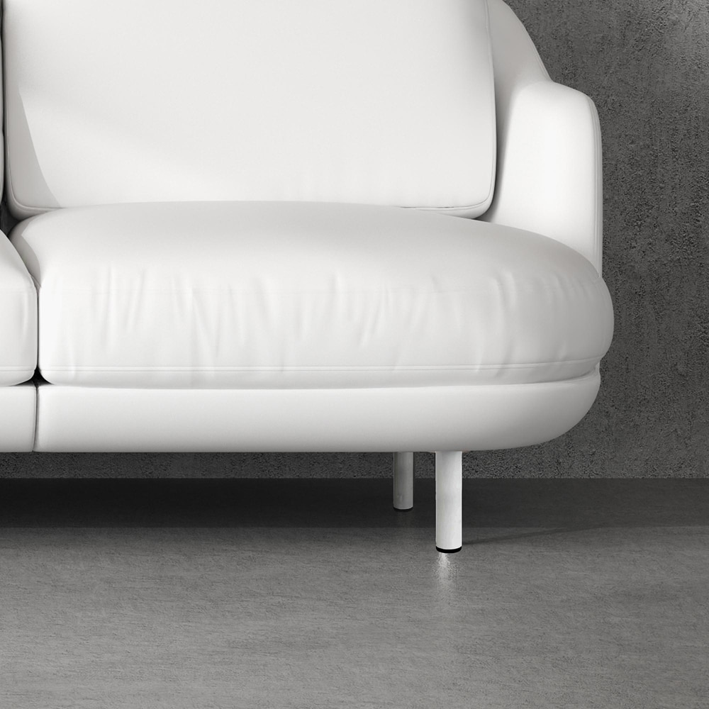 Picior mobila 401, otel, 10 cm, alb