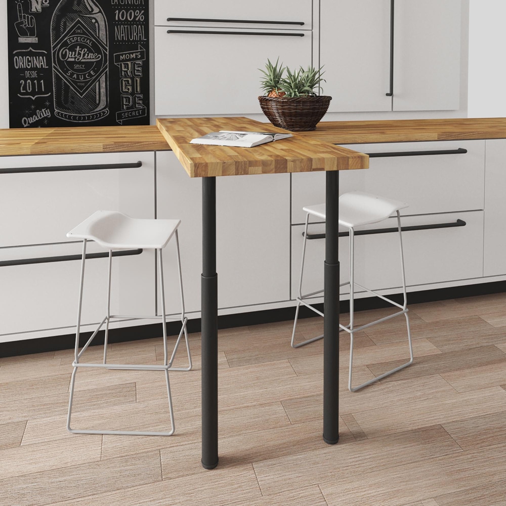 Picior mobila 401E, otel, 71 cm, negru