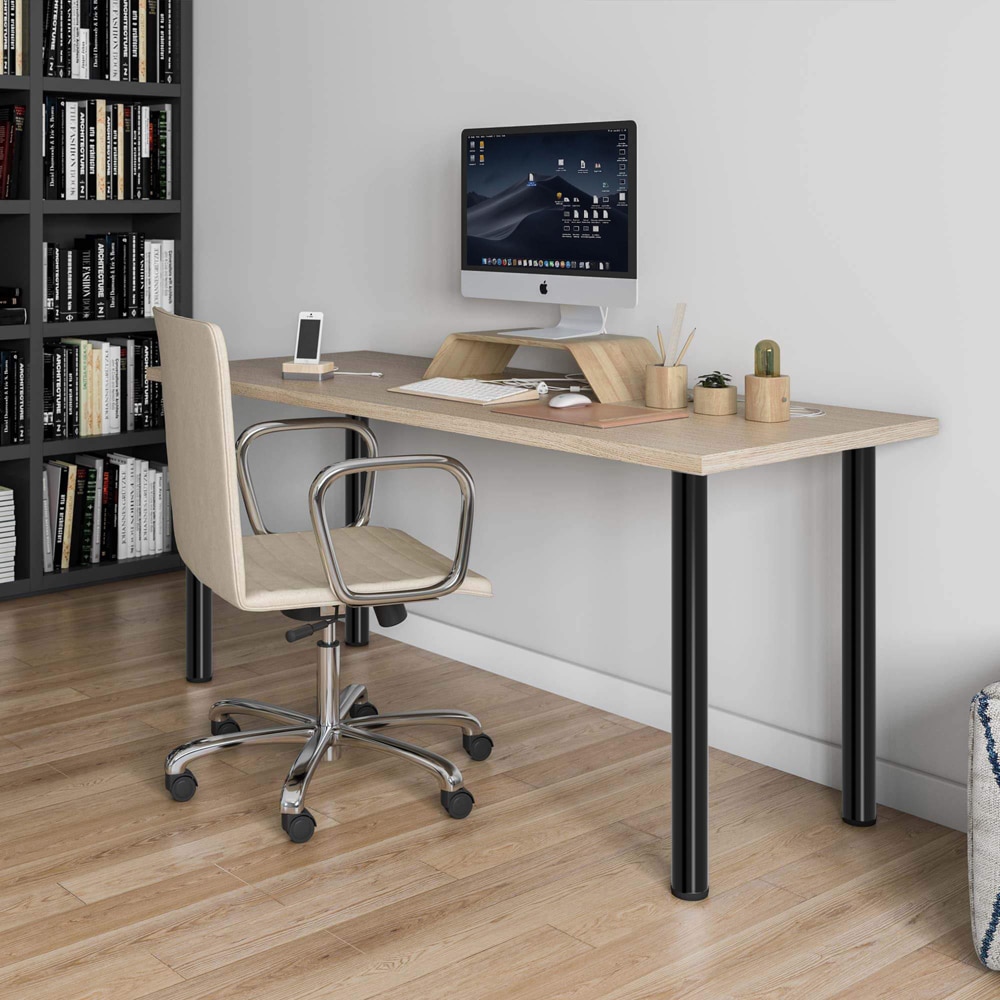 Picior mobila 401G, otel, 71 cm, negru