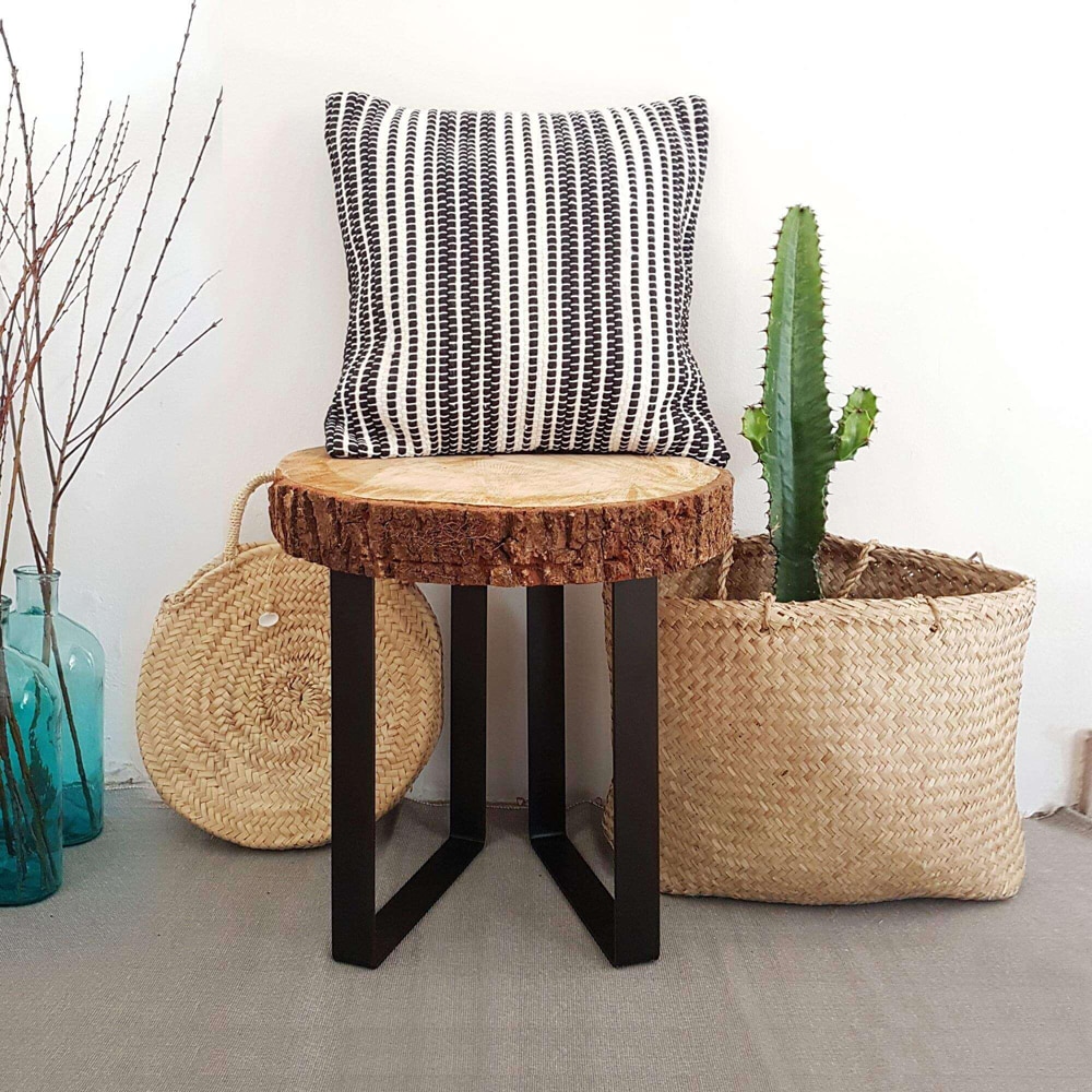 Picior masa stil industrial, 35 x 25 x 4 cm, rectangular, negru