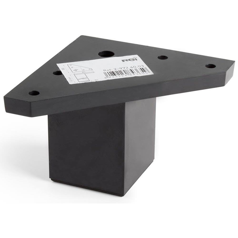 Picior mobila 972, ABS, 6 cm, negru