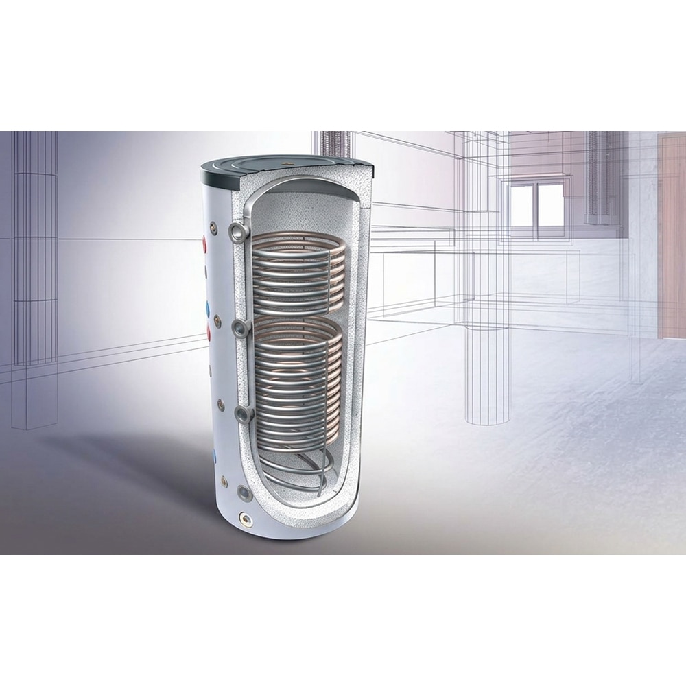 Puffer (Rezervor de acumulare agent termic) TESY V 15/9 S2 1000 99 P6 EPS, 1000l, izolatie 100 mm, 2 serpentine