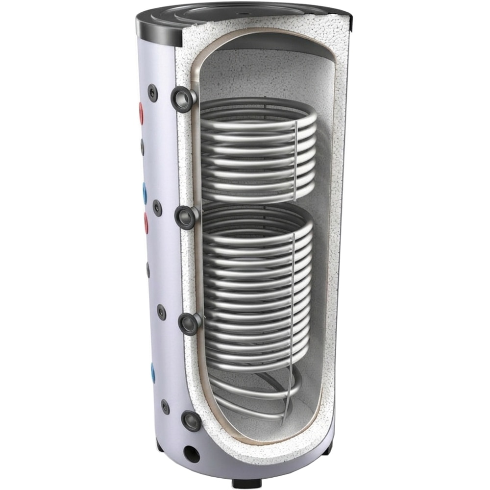 Puffer (Rezervor de acumulare agent termic) TESY V 15/9 S2 1000 99 P6 EPS, 1000l, izolatie 100 mm, 2 serpentine