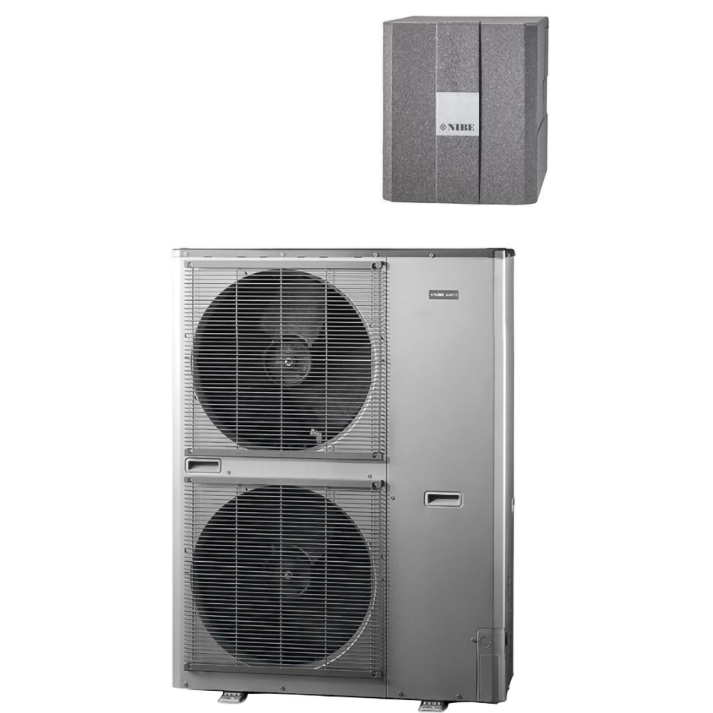 Pachet pompa de caldura aer-apa NIBE Split AMS 10-16 + HY300, 18 kW, Wi-Fi, controller smart SMO S40, kit scurgere condens