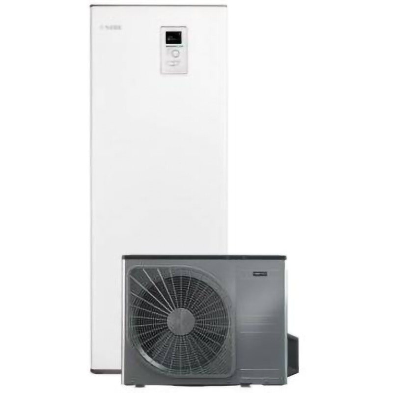 Pachet pompa de caldura aer-apa NIBE Split AMS 20-6 + BA-SVM 20-200/6E, 8 kW, Wi-Fi, kit scurgere condens