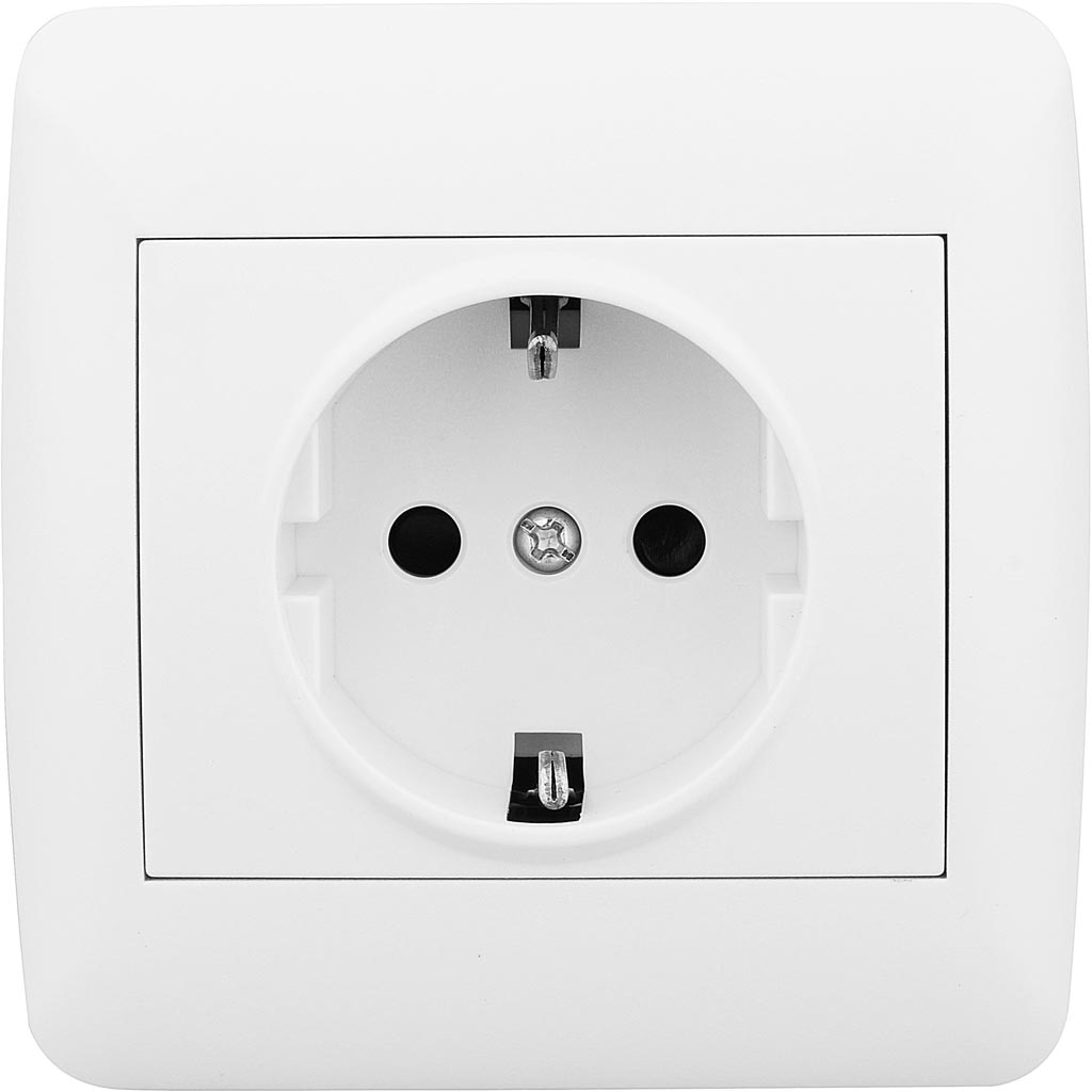 Priza Schuko 16A 250V, alba  • Bodner