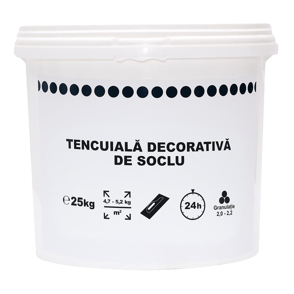 Tencuiala decorativa de soclu, 25 kg, culoare maro