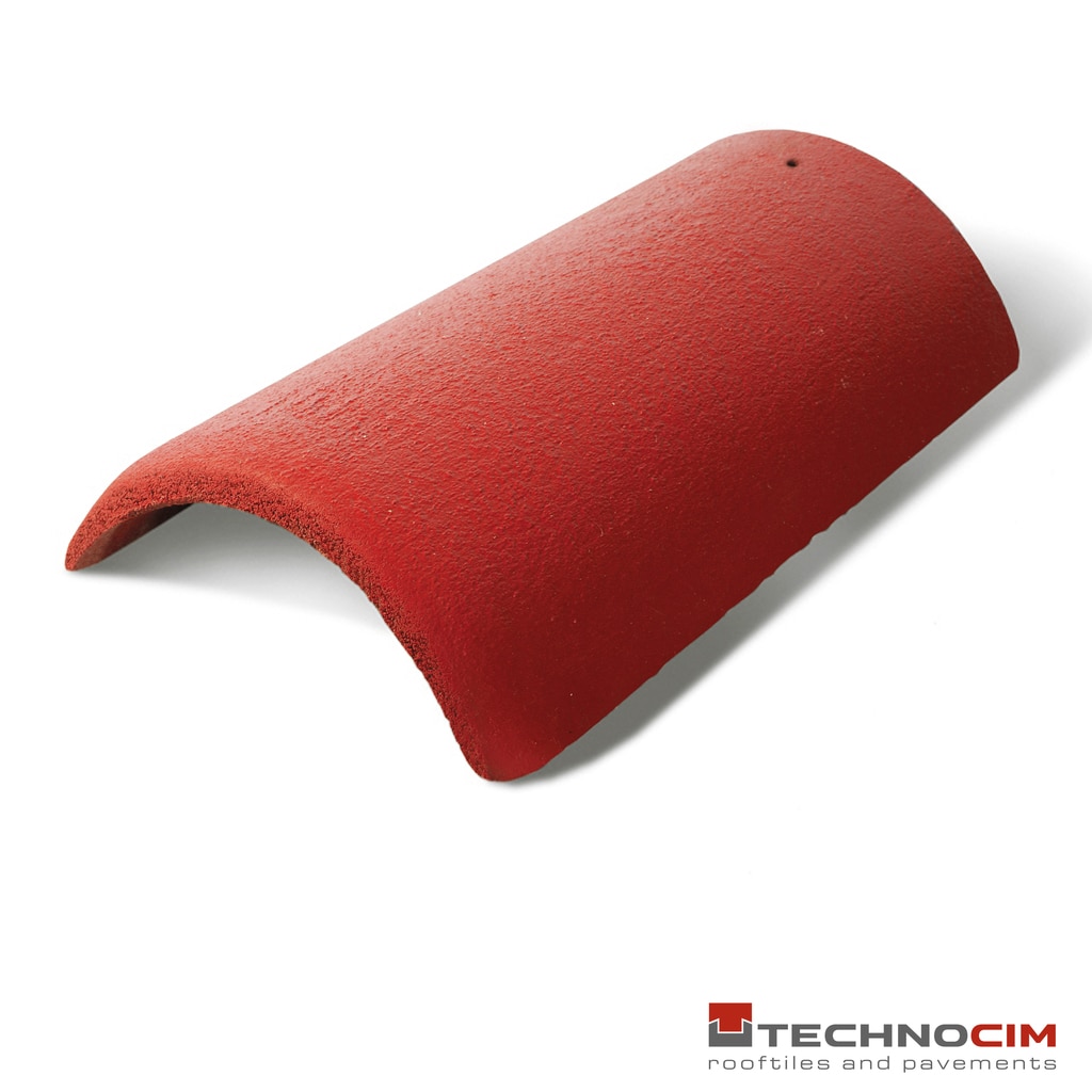 Coama din beton pentru acoperis Breeze Technocim, 3 buc m/l, rosu 