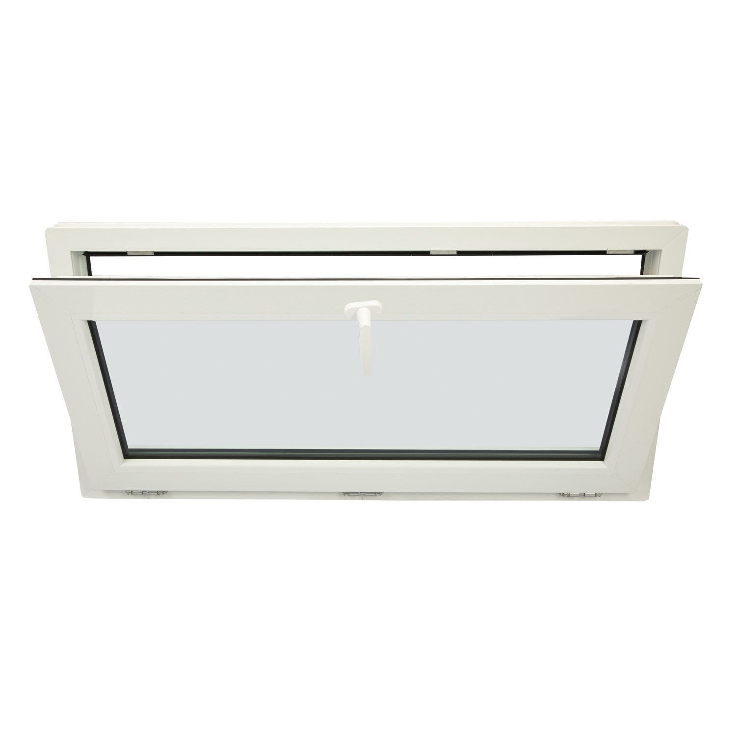 Fereastra termopan PVC, geam Clar + Low-E, alb, 4 camere, 76 x 56 cm, simpla deschidere, batanta Extruplast