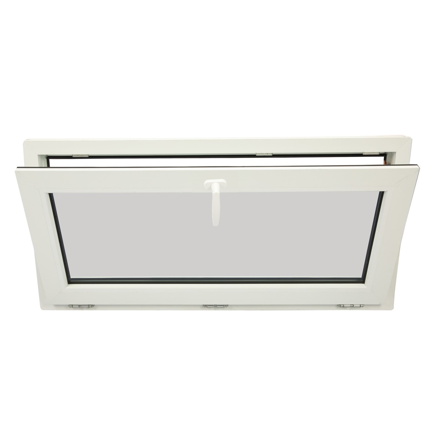 Fereastra termopan PVC, geam Clar + Low-E, alb, 4 camere, 76 x 56 cm, simpla deschidere, batanta Extruplast