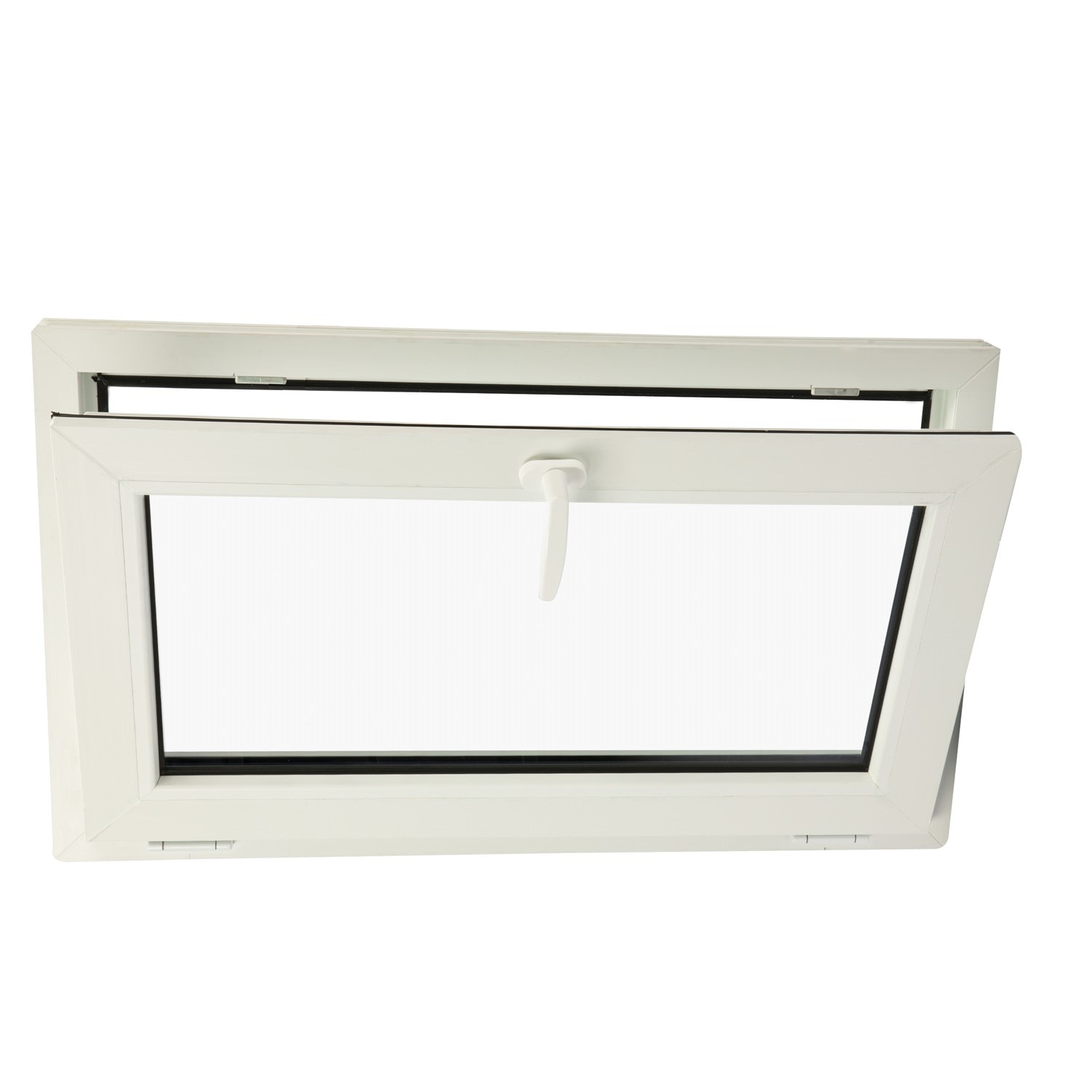 Fereastra termopan PVC, geam Clar + Low-E, alb, 4 camere, 96 x 56 cm, simpla deschidere, batanta  Extruplast