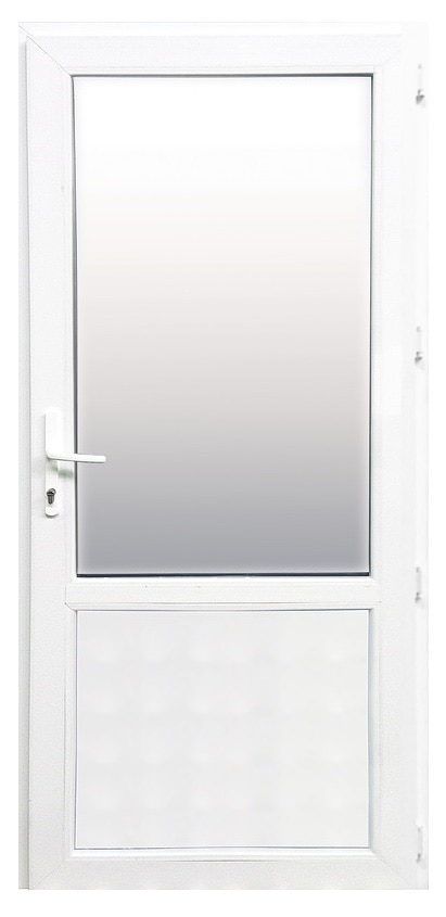 Usa termopan PVC interior/exterior, batanta, cu geam, 4 C, 2/3, alb, stanga, simpla deschidere, 78 x 205 cm  Extruplast