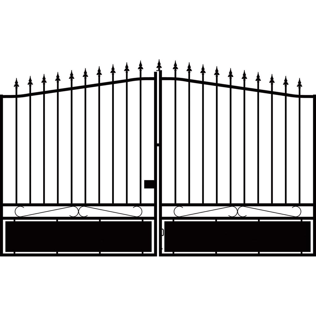 Poarta auto Agathe, metal, 350 x 180 cm, deschidere dubla