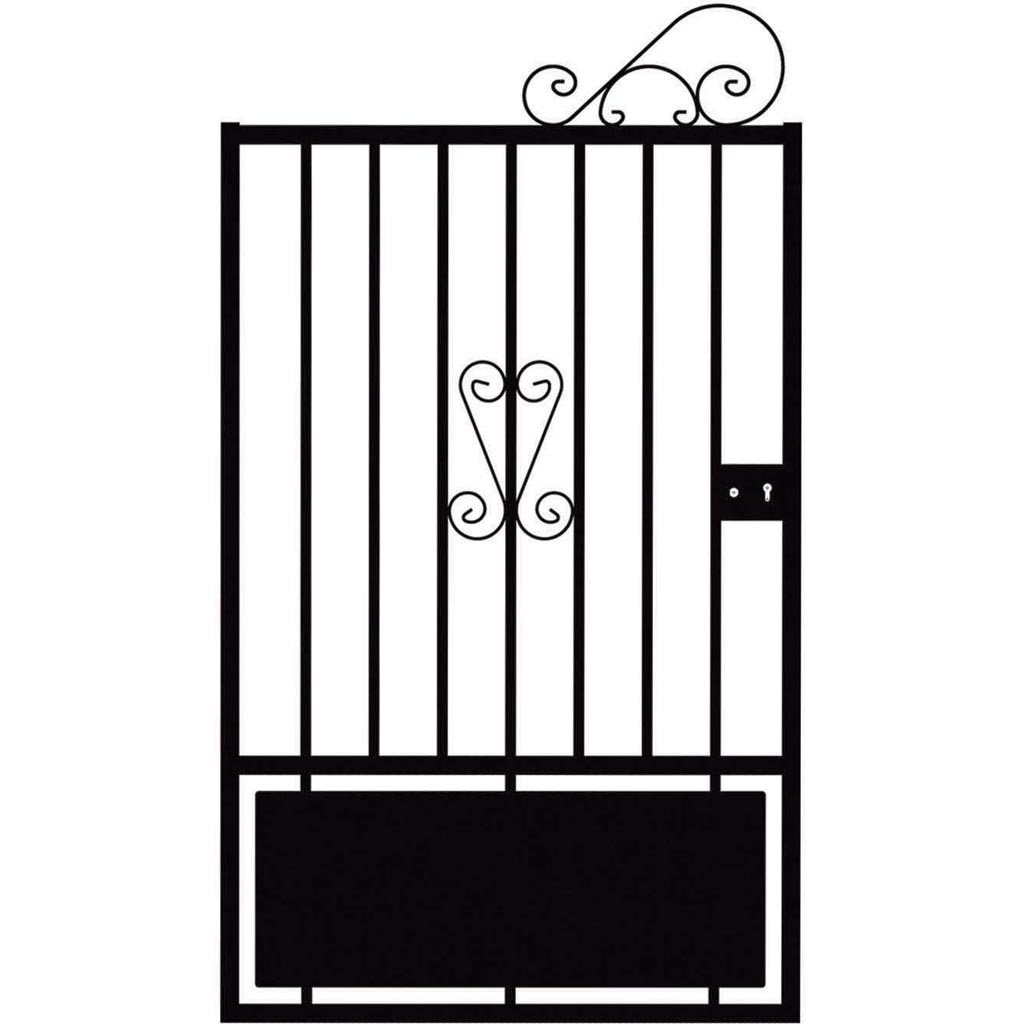 Poarta metalica pietonala Lucie, metal, 100 x 172 cm, deschidere simpla