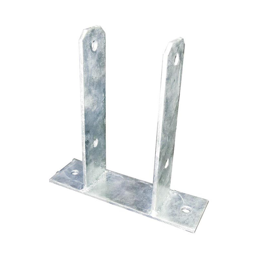 Suport cu placa U, 91 x 200 x 600 x 50 mm, zincat alb