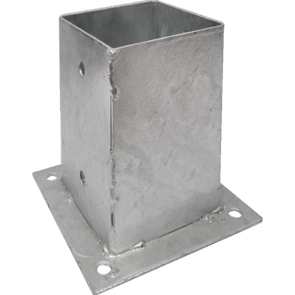 Suport cu placa P, 101 x 101 x 150 x 150 mm, zincat alb