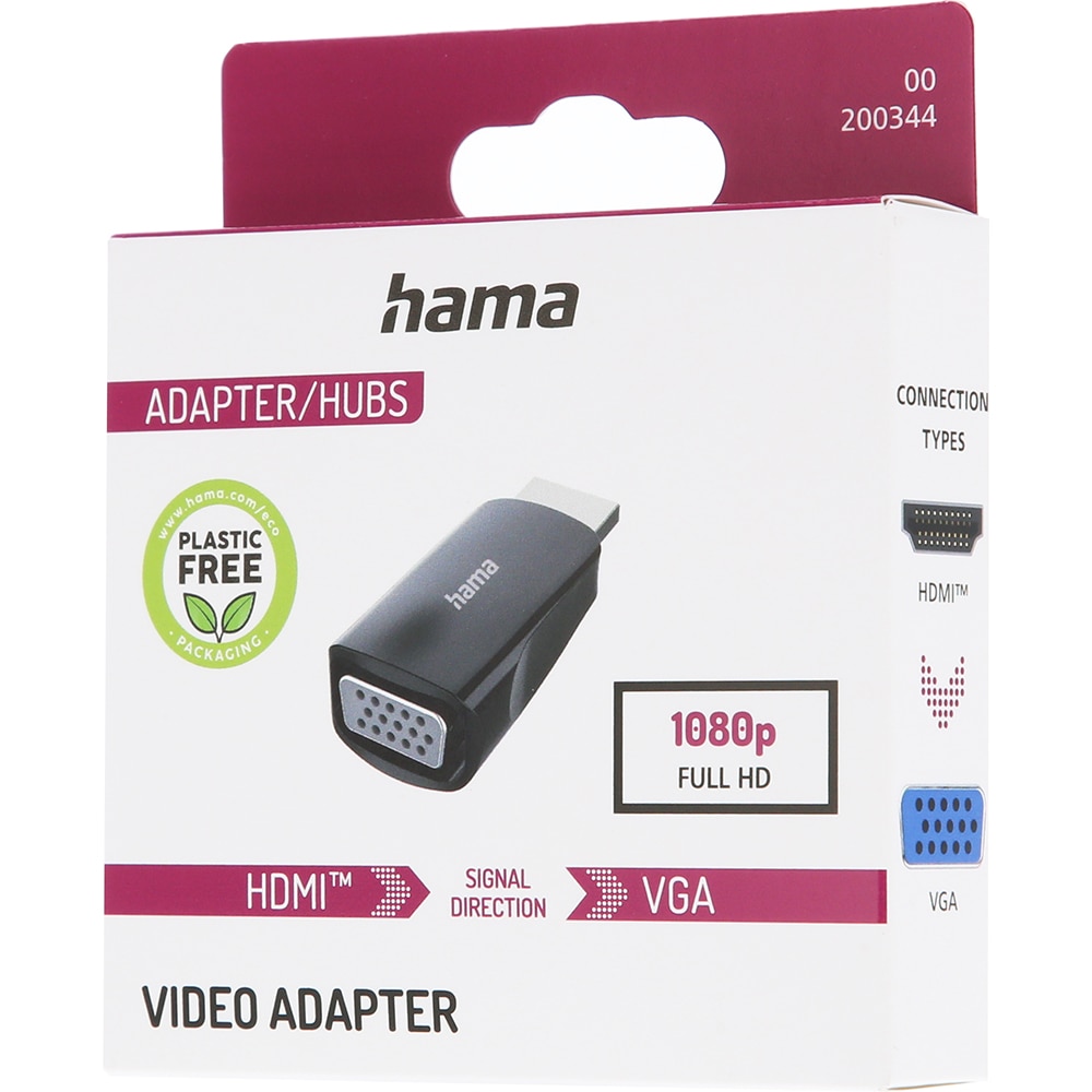 Adaptor HDMI - VGA HAMA 200344, negru