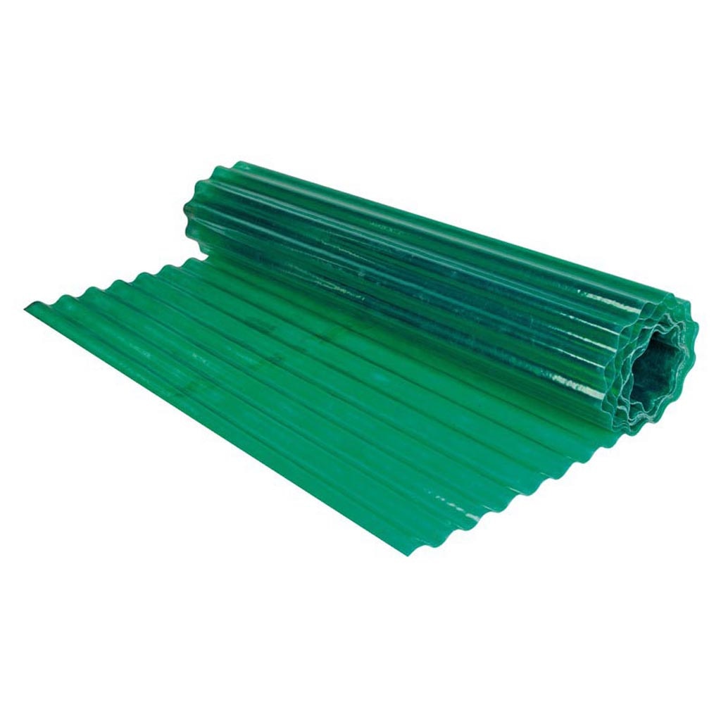 Rulou ondulat din poliester, 1.5 x 10 m, verde