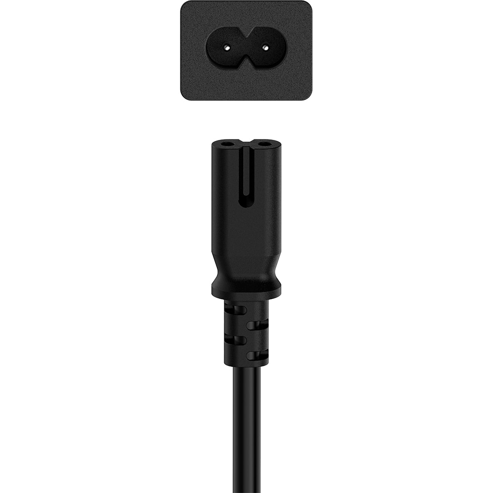 Cablu de alimentare cu 2 pini HAMA 200732, 1.5m, negru