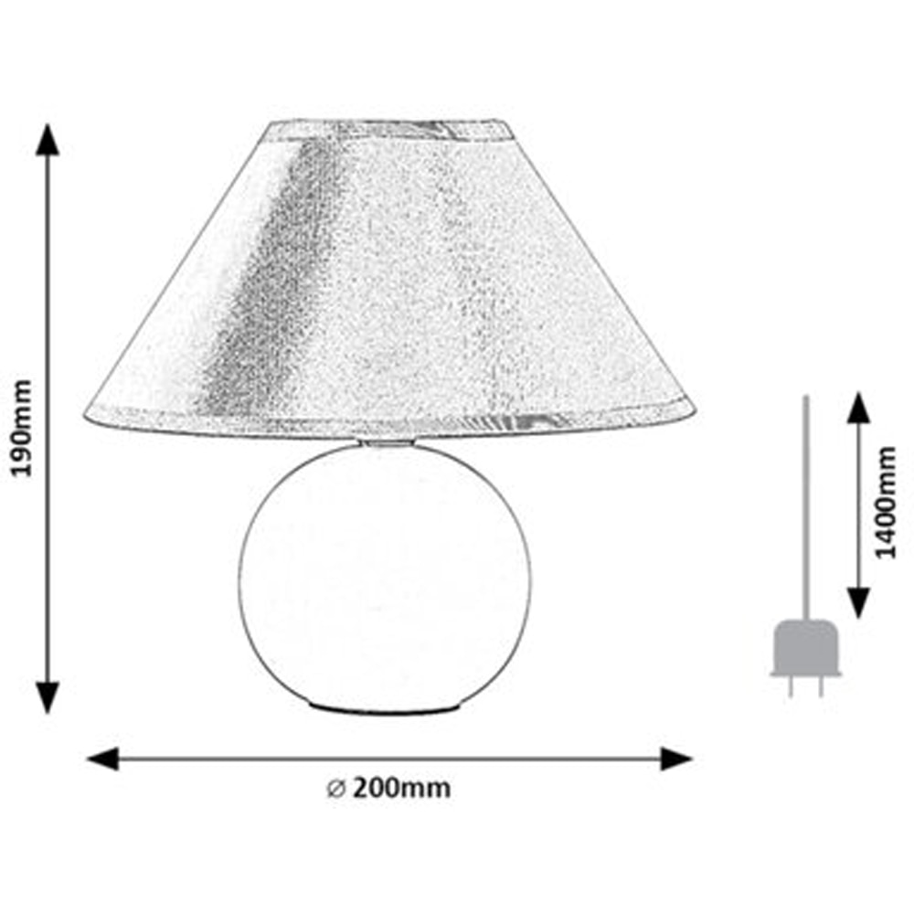Veioza RABALUX Ariel, E14, max.40W, IP20, maro