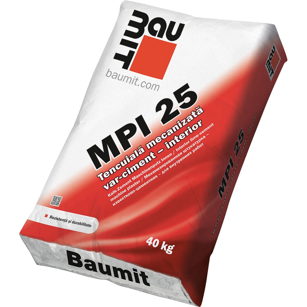 Tencuiala mecanizata BAUMIT MPI 25, 40 Kg