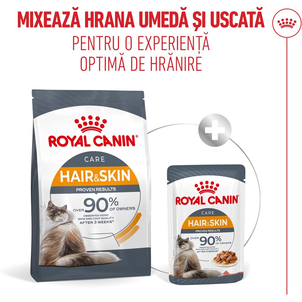 Hrana uscata pentru pisici ROYAL CANIN FCN Hair&Skin Care, Adult, Pasare, 10 kg