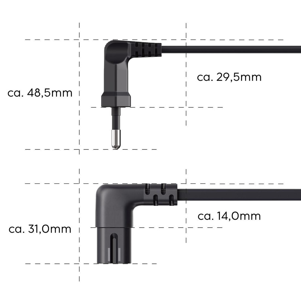 Cablu alimentare HAMA 221101, 2 pini conector AC C7, 3m, negru