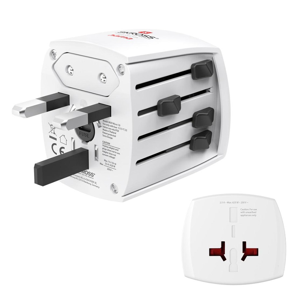 Adaptor priza HAMA MUV Micro, 2.5A, 625W, alb