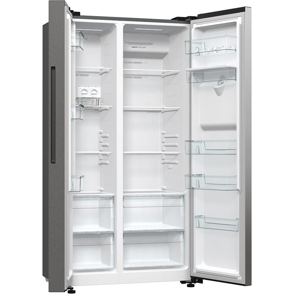Side by Side GORENJE NRR9185DAXLWD, No Frost Plus, 547 l, H 178.6 cm, Clasa D, Dozator apa, inox