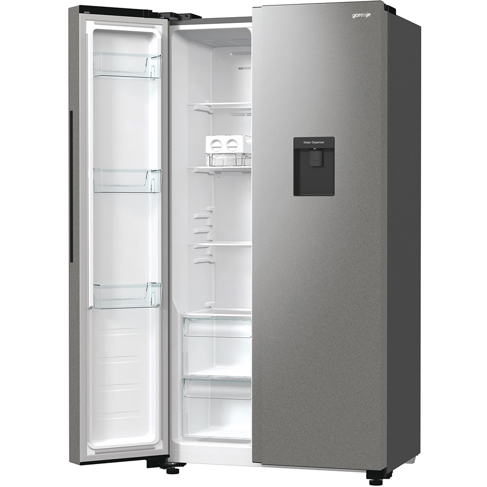 Side by Side GORENJE NRR9185DAXLWD, No Frost Plus, 547 l, H 178.6 cm, Clasa D, Dozator apa, inox