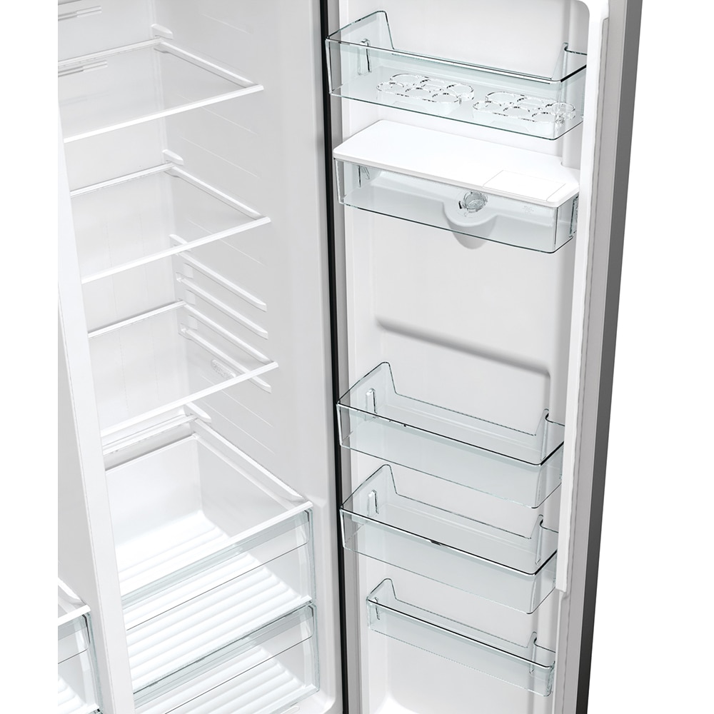 Side by Side GORENJE NRR9185EABXLWD, No Frost Plus, 547 l, H 178.6 cm, Clasa E, Dozator apa, dark inox
