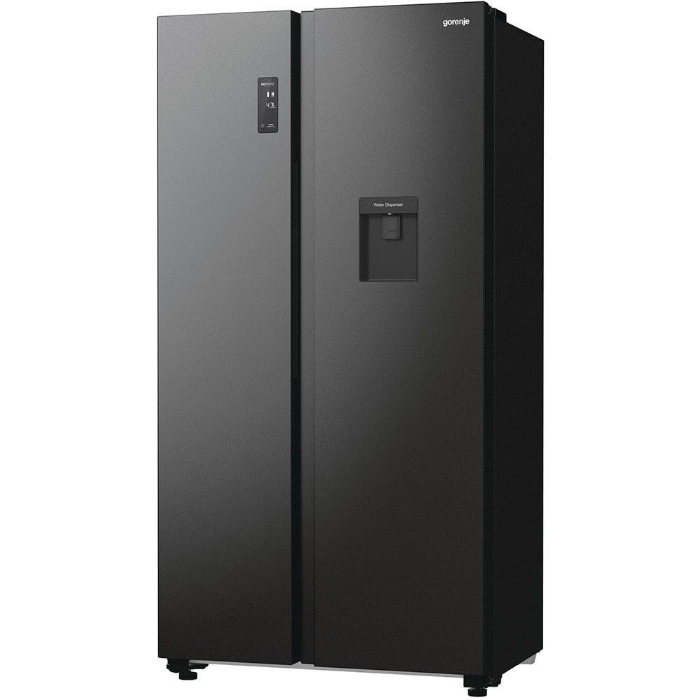 Side by Side GORENJE NRR9185EABXLWD, No Frost Plus, 547 l, H 178.6 cm, Clasa E, Dozator apa, dark inox