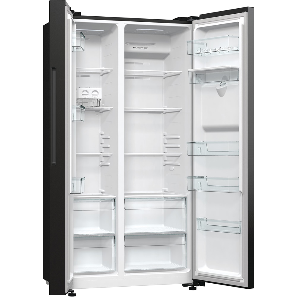 Side by Side GORENJE NRR9185EABXLWD, No Frost Plus, 547 l, H 178.6 cm, Clasa E, Dozator apa, dark inox
