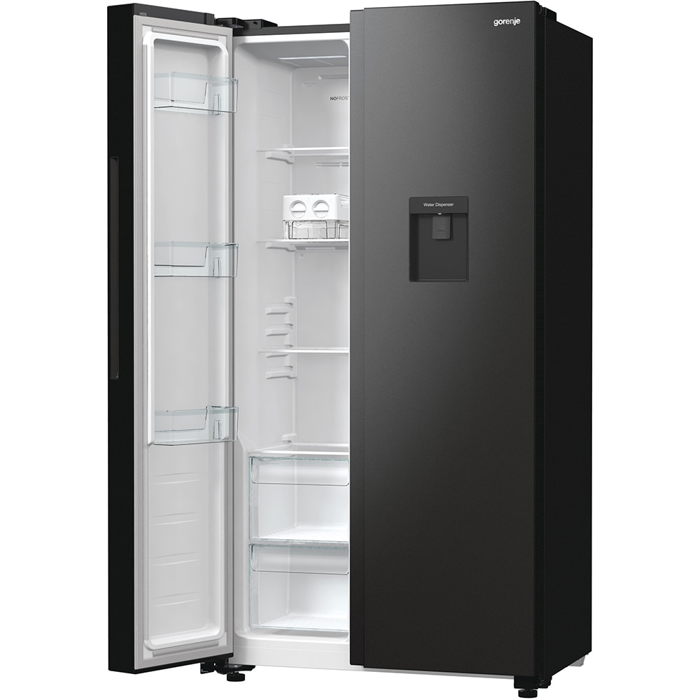 Side by Side GORENJE NRR9185EABXLWD, No Frost Plus, 547 l, H 178.6 cm, Clasa E, Dozator apa, dark inox
