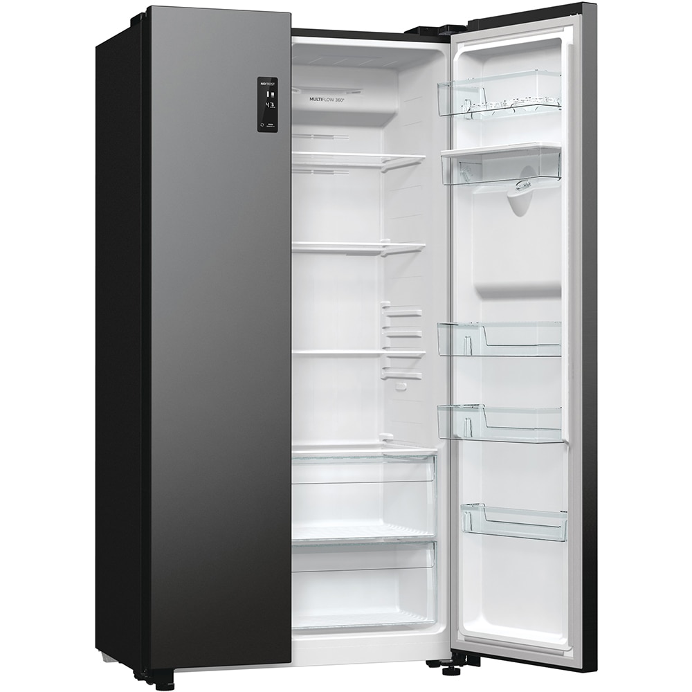 Side by Side GORENJE NRR9185EABXLWD, No Frost Plus, 547 l, H 178.6 cm, Clasa E, Dozator apa, dark inox
