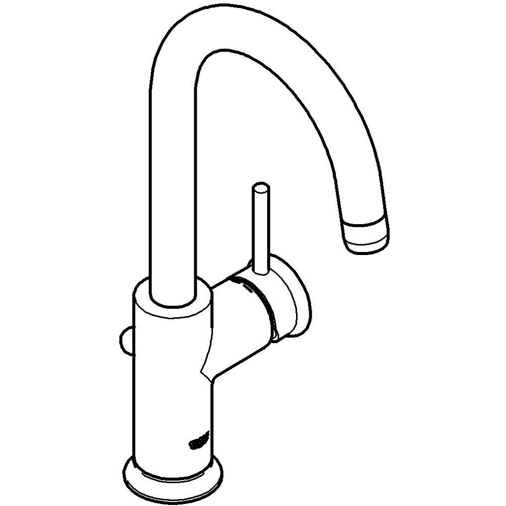 Baterie lavoar GROHE Bauclassic 23095000, marimea L, alama, crom