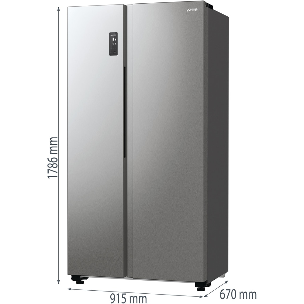 Side by Side GORENJE NRR9185DAXL, No Frost Plus, 550 l, H 178.6 cm, Clasa D, inox