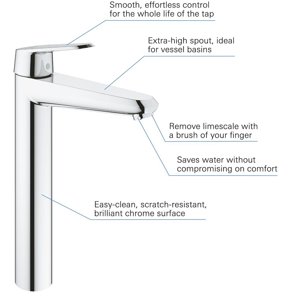 Baterie lavoar GROHE Eurodisc Cosmo 23432000, marimea XL, alama, crom