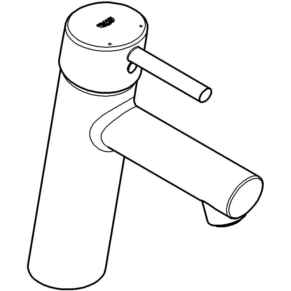 Baterie lavoar GROHE Concetto 23451001, marimea M, alama, crom