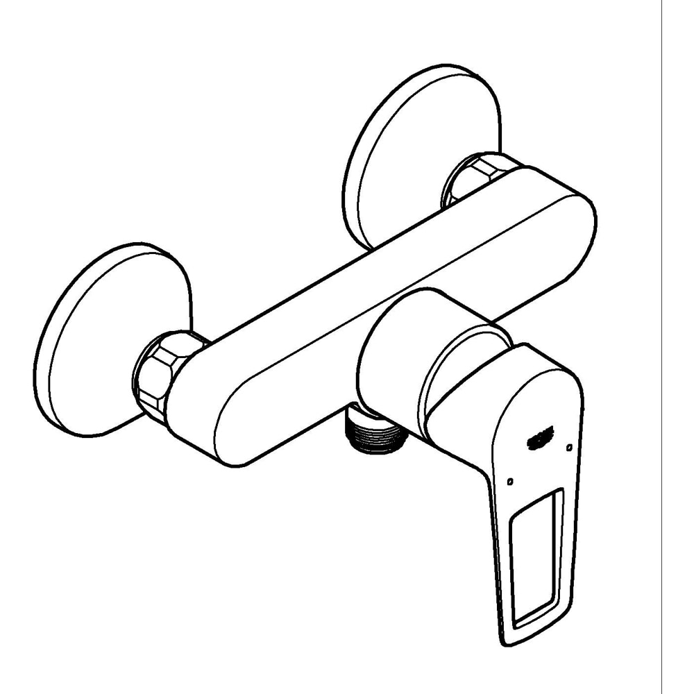 Baterie dus GROHE Bauloop 23634001, aparenta, alama, crom