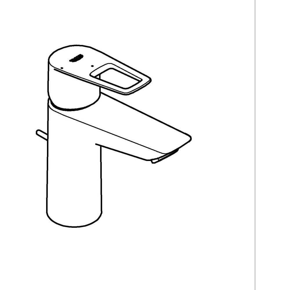 Baterie lavoar GROHE Bauloop 23887001, marimea M, alama, crom